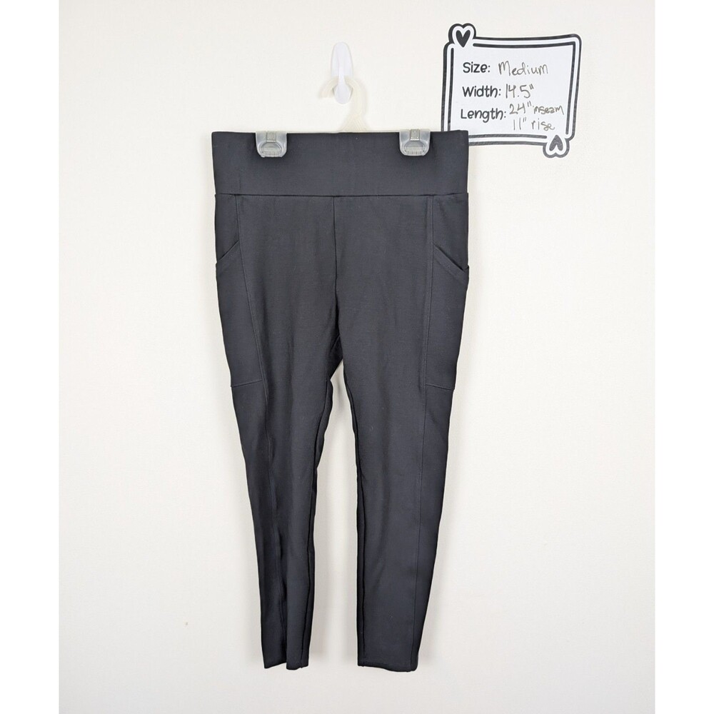Lou & Grey For Loft Black Ponte Pocket Leggings Medium